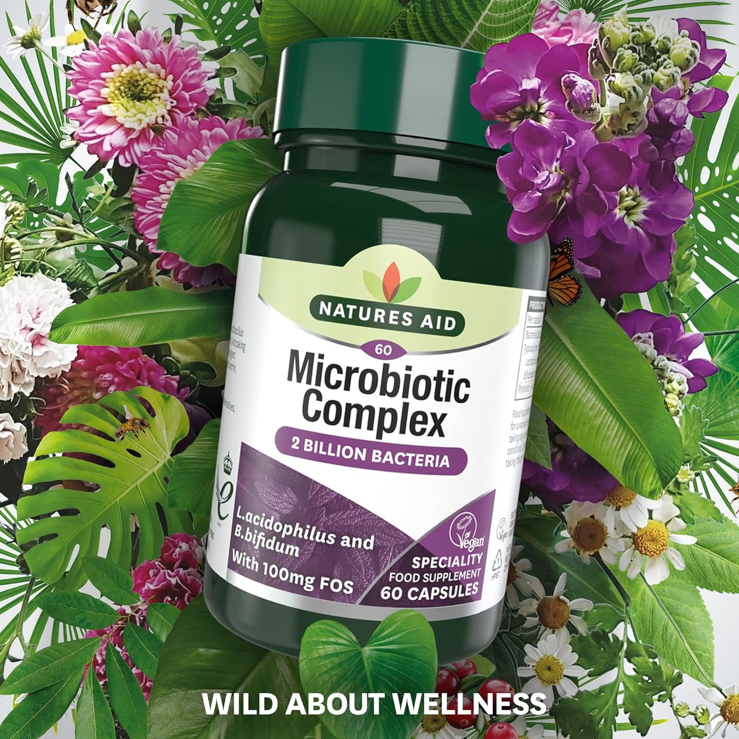 Microbiotic Complex 60 Capsules - Natures Aid - Vitamins & Supplements - Eco Natural Products