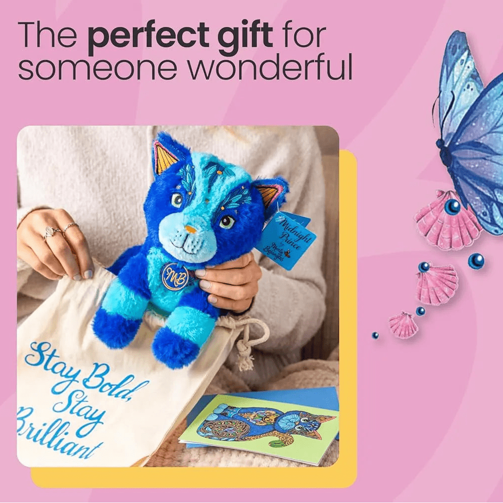 Midnight Prince Cat Plush Soft Toy 250g - Monty Bojangles - Stuffed Animals - Monty Bojangles