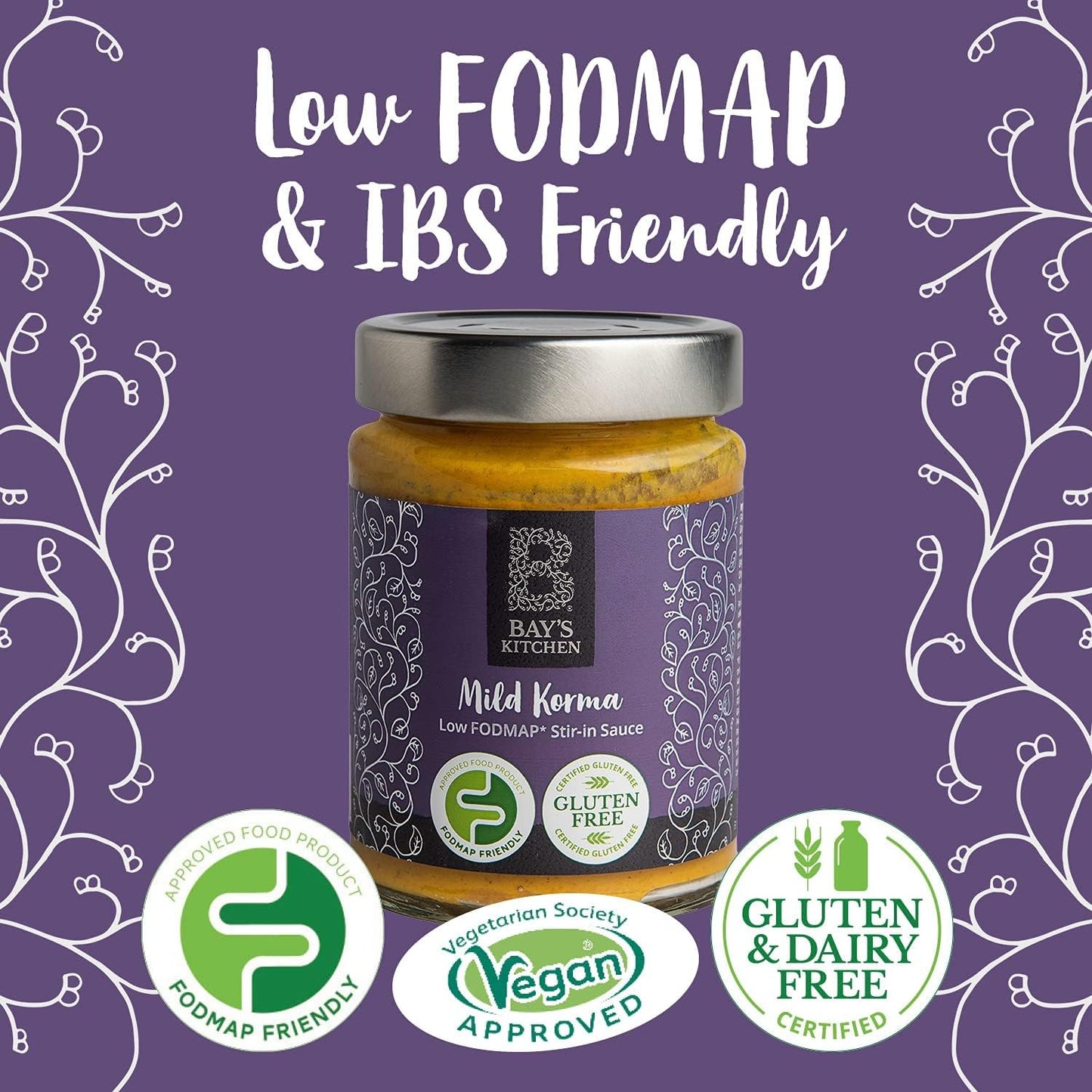 Mild Korma Stir - in Sauce Low FODMAP 260g - Bays Kitchen - Sauces - Eco Natural Products