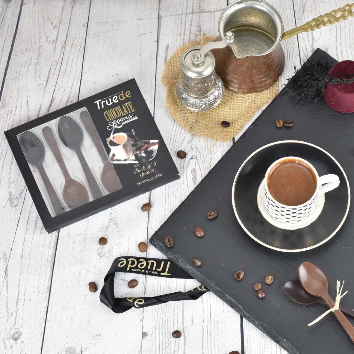 Milk And Dark Chocolate Spoons 54g - Eco Natural Products - Truede - Chocolate gift