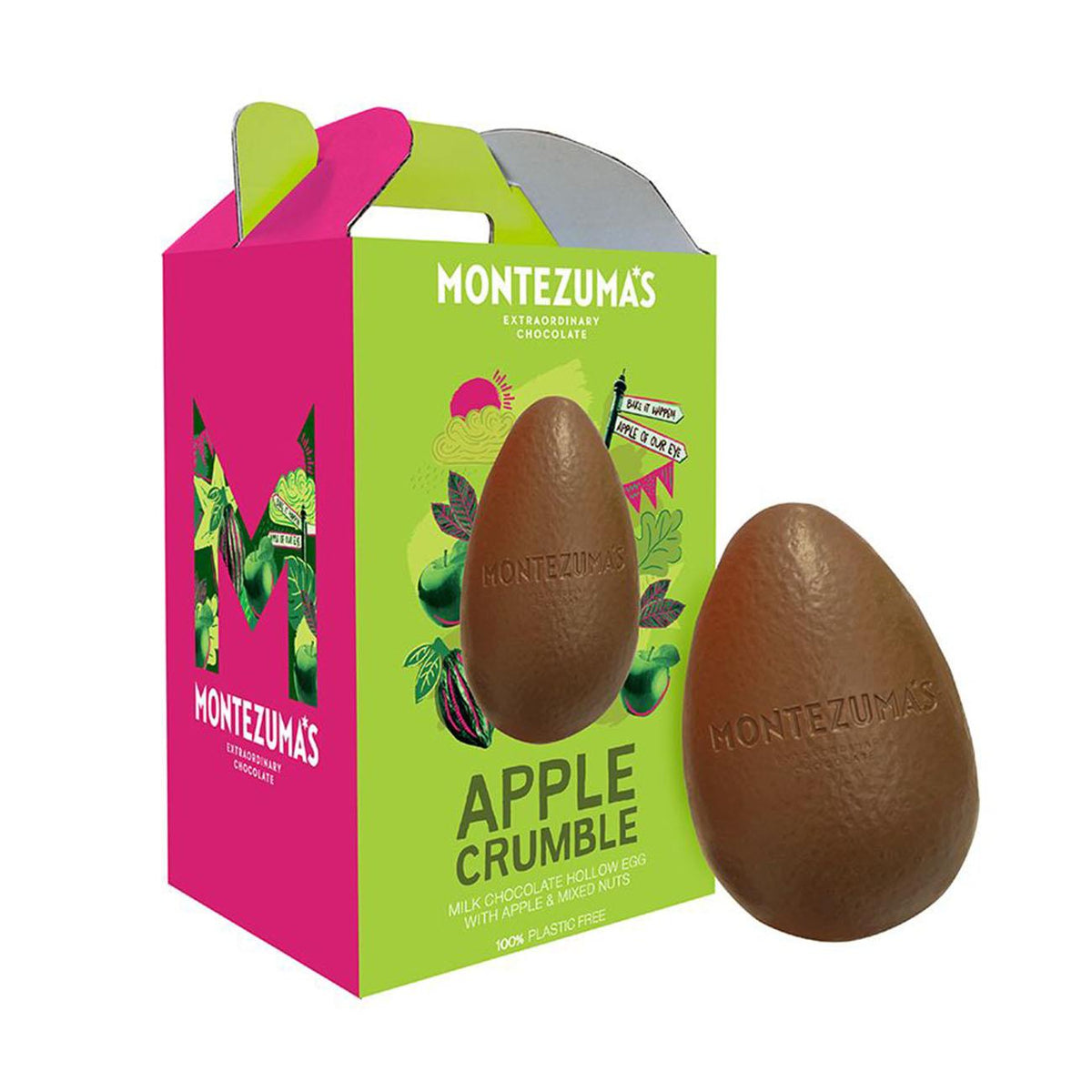 Milk Chocolate Apple Crumble Egg Easter 150g - Montezumas Chocolate - Montezumas Chocolate