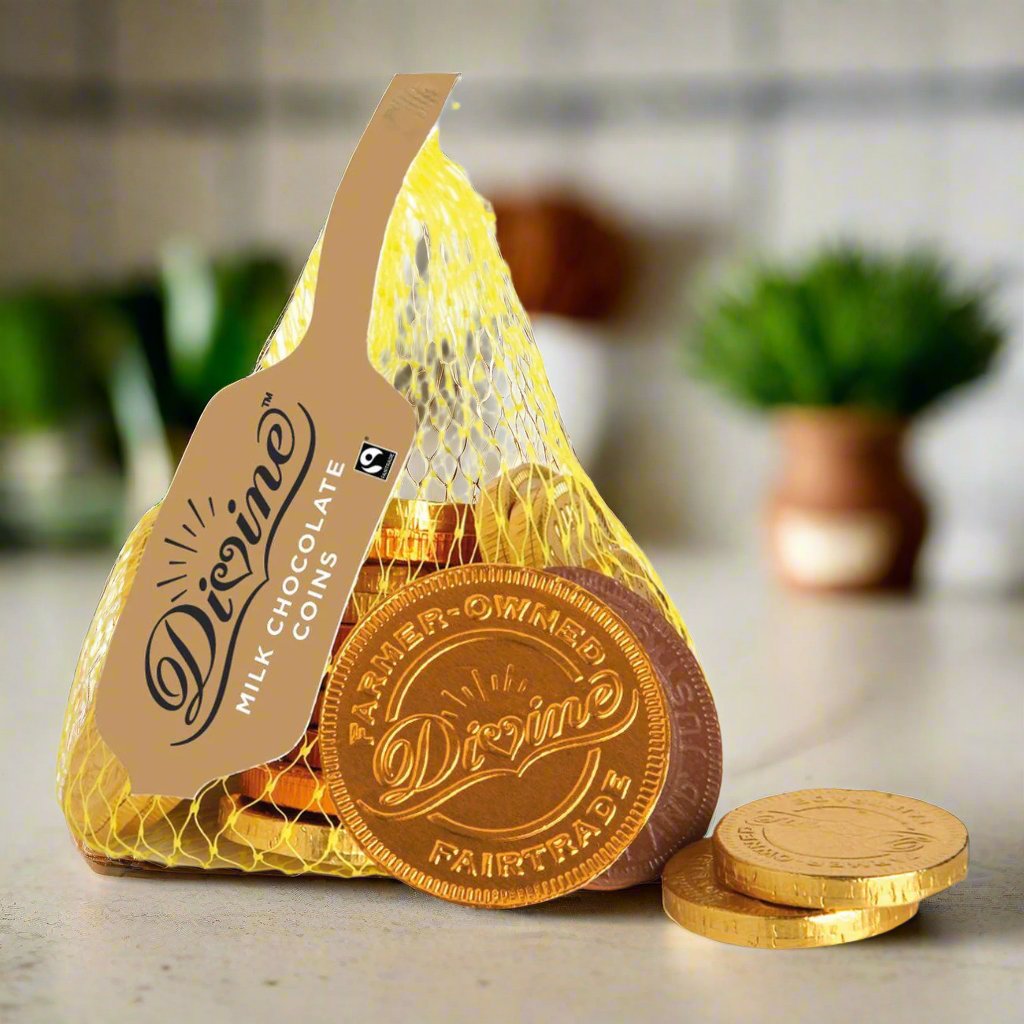 Milk Chocolate Coins 65g - Eco Natural Products - Divine Chocolate - Chocolate