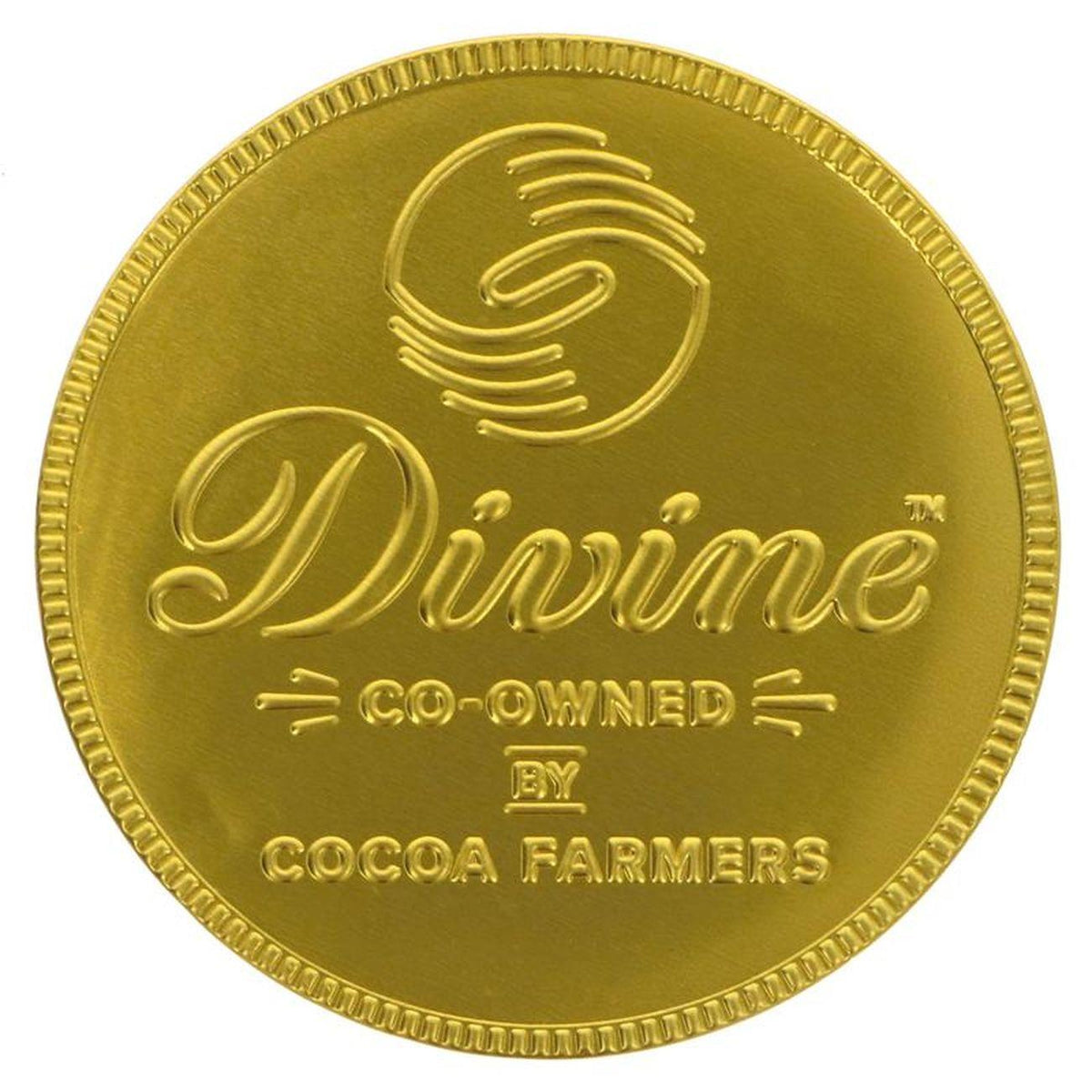 Milk Chocolate Giant Coin 58g BBE 03.2026 - Divine Chocolate - Divine Chocolate