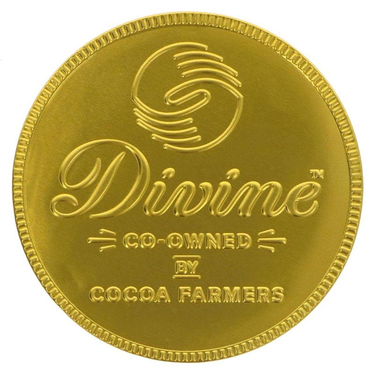 Milk Chocolate Giant Coin 58g BBE 03.2026 - Divine Chocolate - Divine Chocolate
