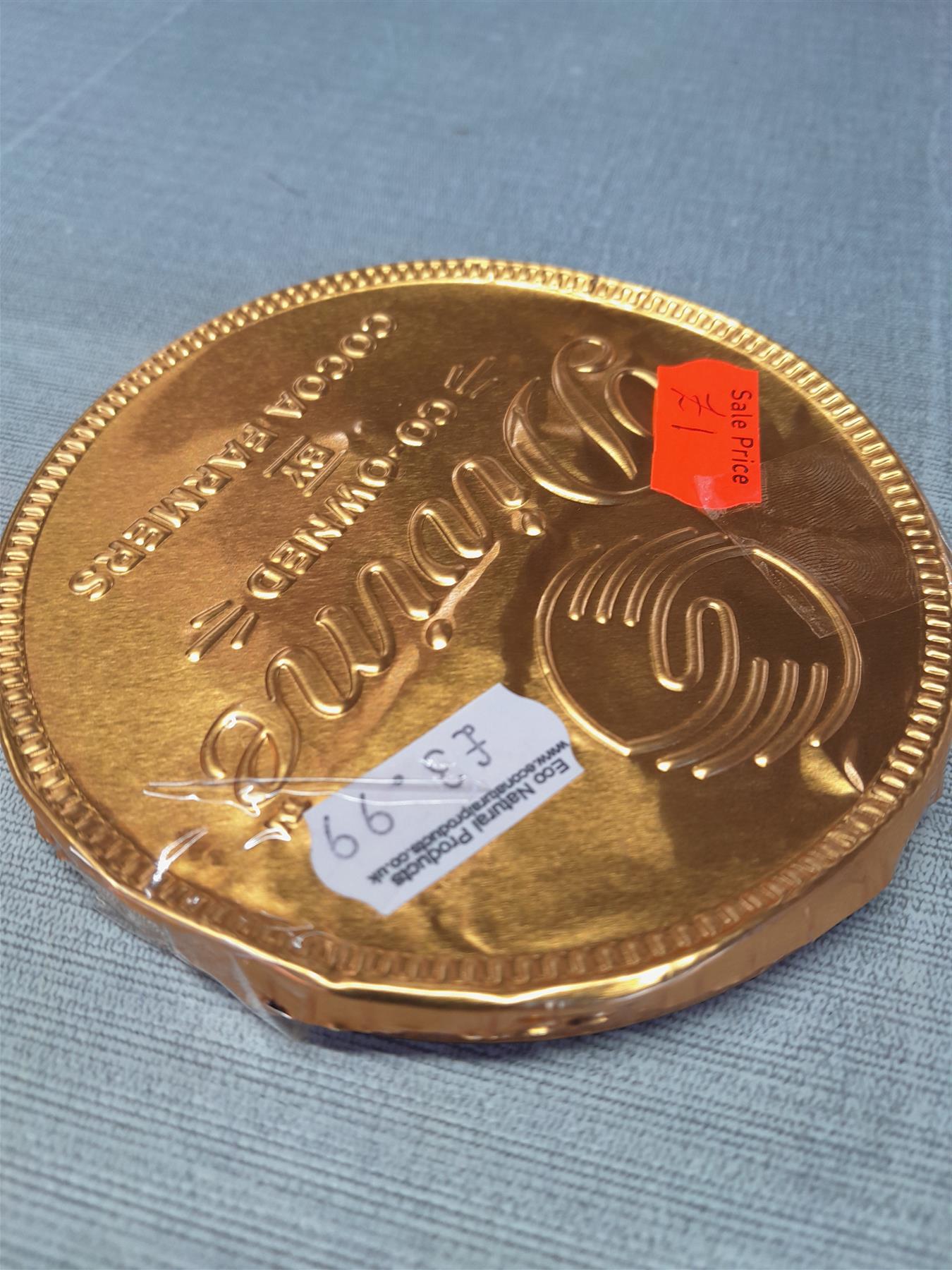 Milk Chocolate Giant Coin 58g - Divine Chocolate - Divine Chocolate