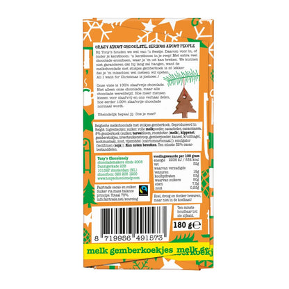 Milk Chocolate Gingerbread 32% 180g - Tony's Chocolonely - Chocolates - Tony's Chocolonely