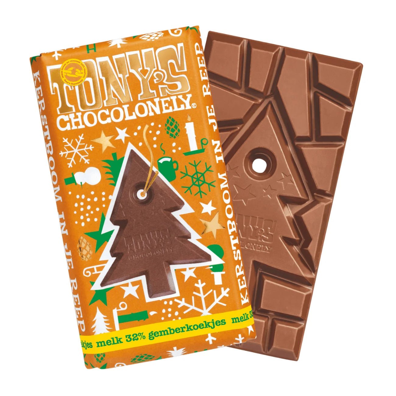 Milk Chocolate Gingerbread 32% 180g - Tony's Chocolonely - Chocolates - Tony's Chocolonely