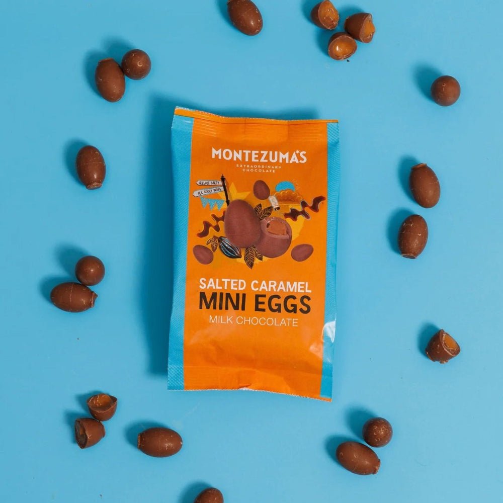 Milk Chocolate Salted Caramel Mini Eggs Easter 120g - Montezumas Chocolate - Chocolates - Montezumas Chocolate