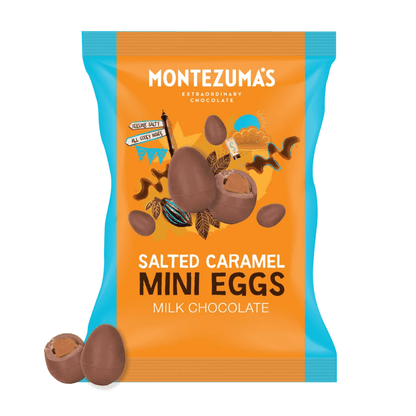 Milk Chocolate Salted Caramel Mini Eggs Easter 120g - Montezumas Chocolate - Chocolates - Montezumas Chocolate