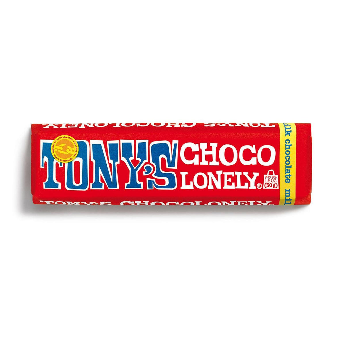 Milk Chocolate Small Bar 50g - Tony's Chocolonely - Chocolate Bar - Eco Natural Products