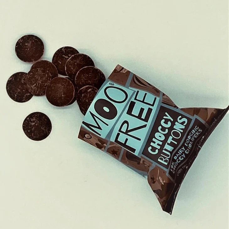 Milk Chocolate Vegan & Dairy Free Buttons 25g - Eco Natural Products - Moo Free - Chocolate