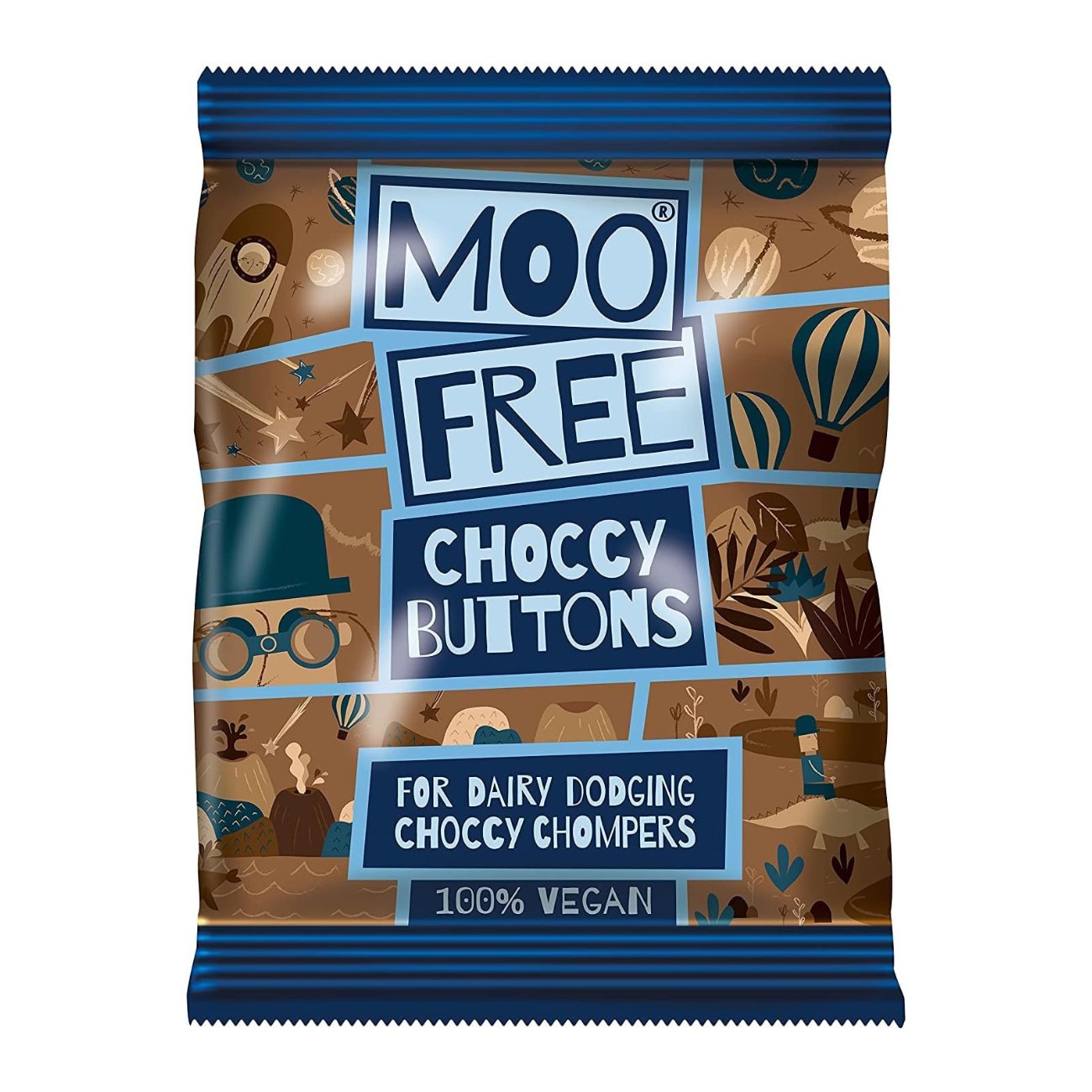 Milk Chocolate Vegan & Dairy Free Buttons 25g - Eco Natural Products - Moo Free - Chocolate