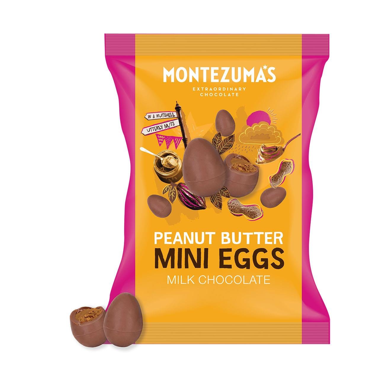 Milk Peanut Butter Mini Eggs Easter 120g - Montezumas Chocolate - Chocolates - Montezumas Chocolate