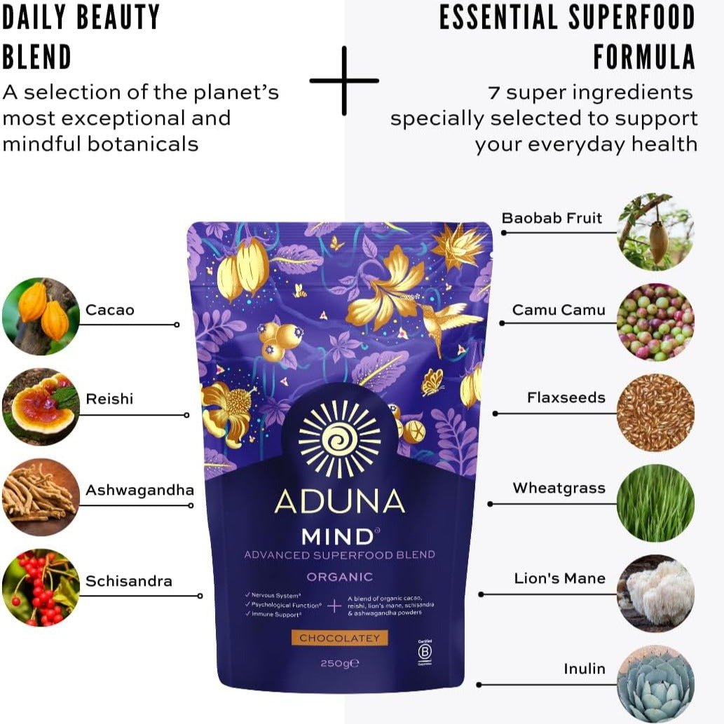 Mind Advanced Superfood Blend 250g - Aduna Superfoods - Botanical & Food Supplements - Eco Natural Products