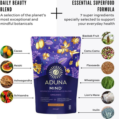 Mind Advanced Superfood Blend 250g - Aduna Superfoods - Botanical & Food Supplements - Eco Natural Products