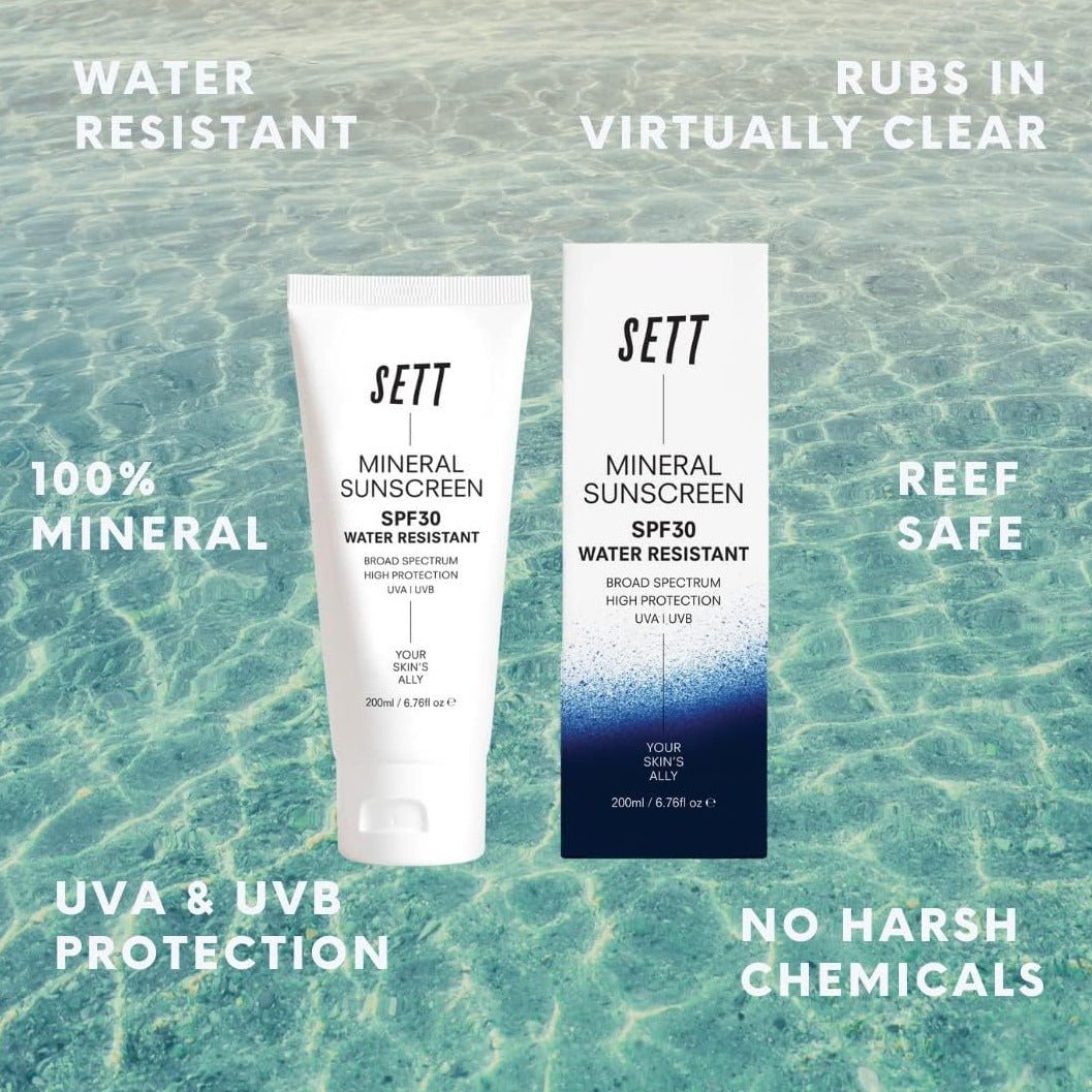 Mineral Sunscreen Reef Safe Tube SPF30 200ml - Eco Natural Products - Sett - Sunscreen