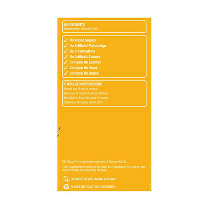 Mini Drops Sprinkles Vitamin C 90g BBE 31.10.2025 - Natures Aid - Natures Aid