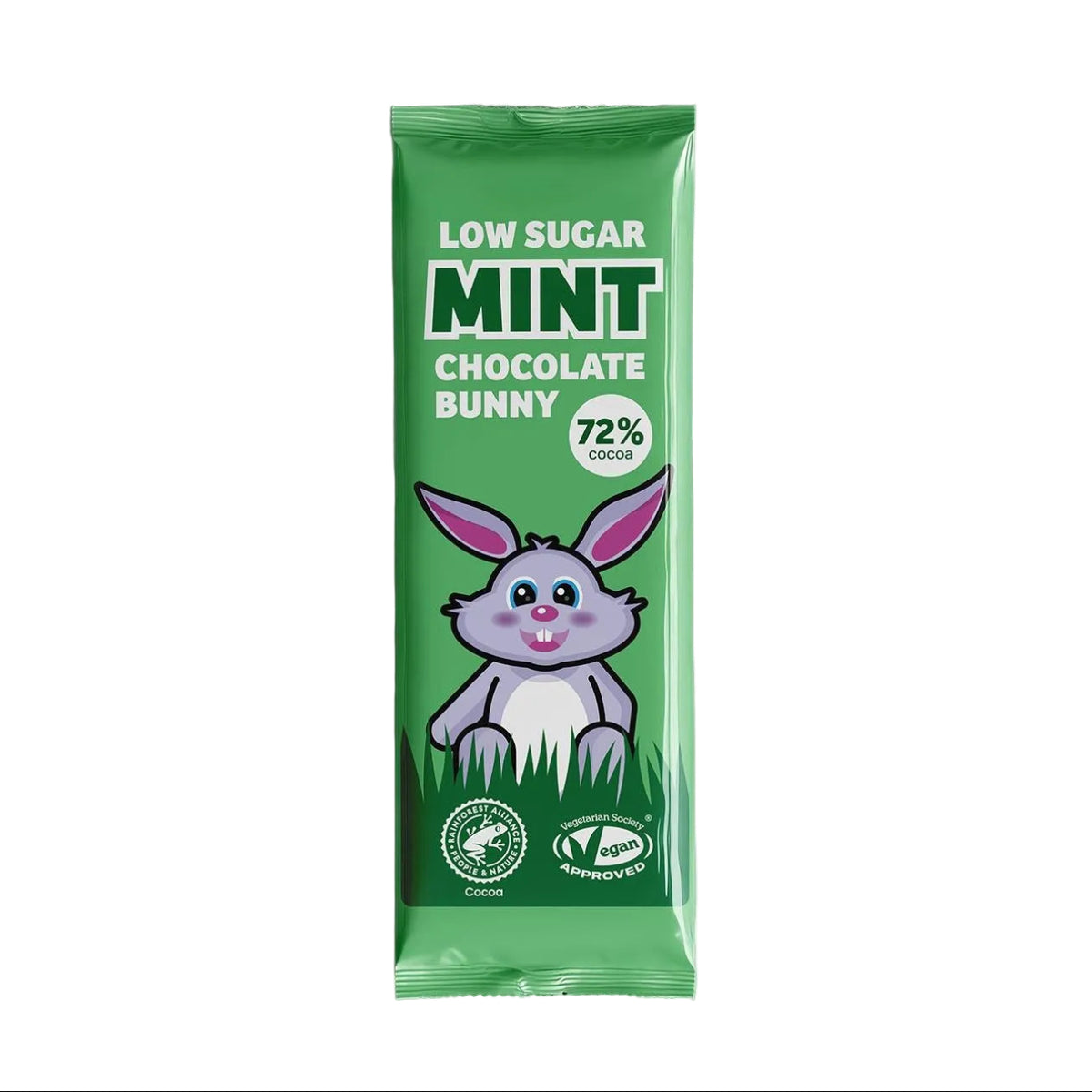 Plamil Mint Bunny Chocolate Bar Easter 25g front packaging