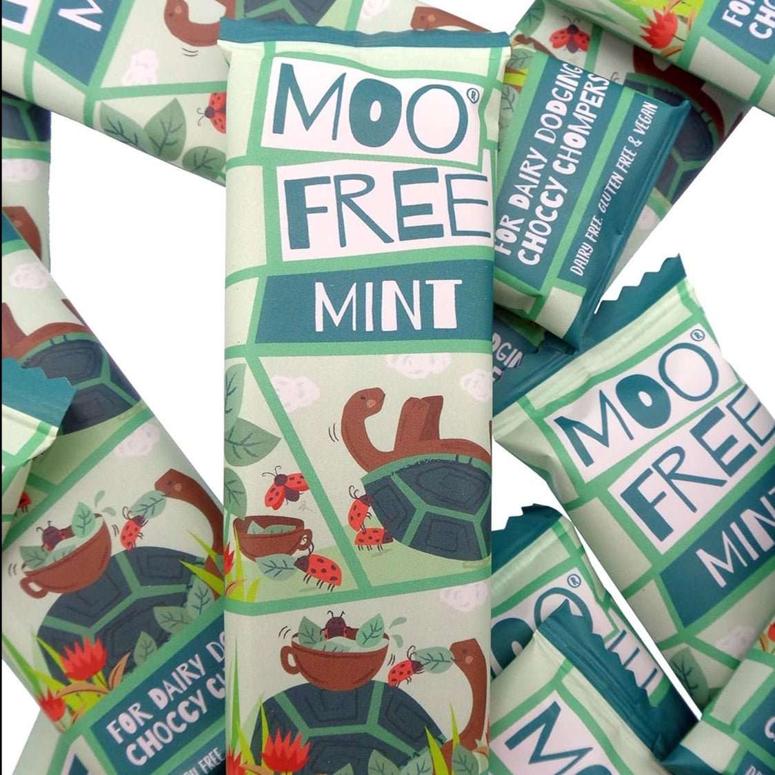 Mint Chocolate Dairy Free & Vegan Mini Bar 20g - Eco Natural Products - Moo Free - Chocolate