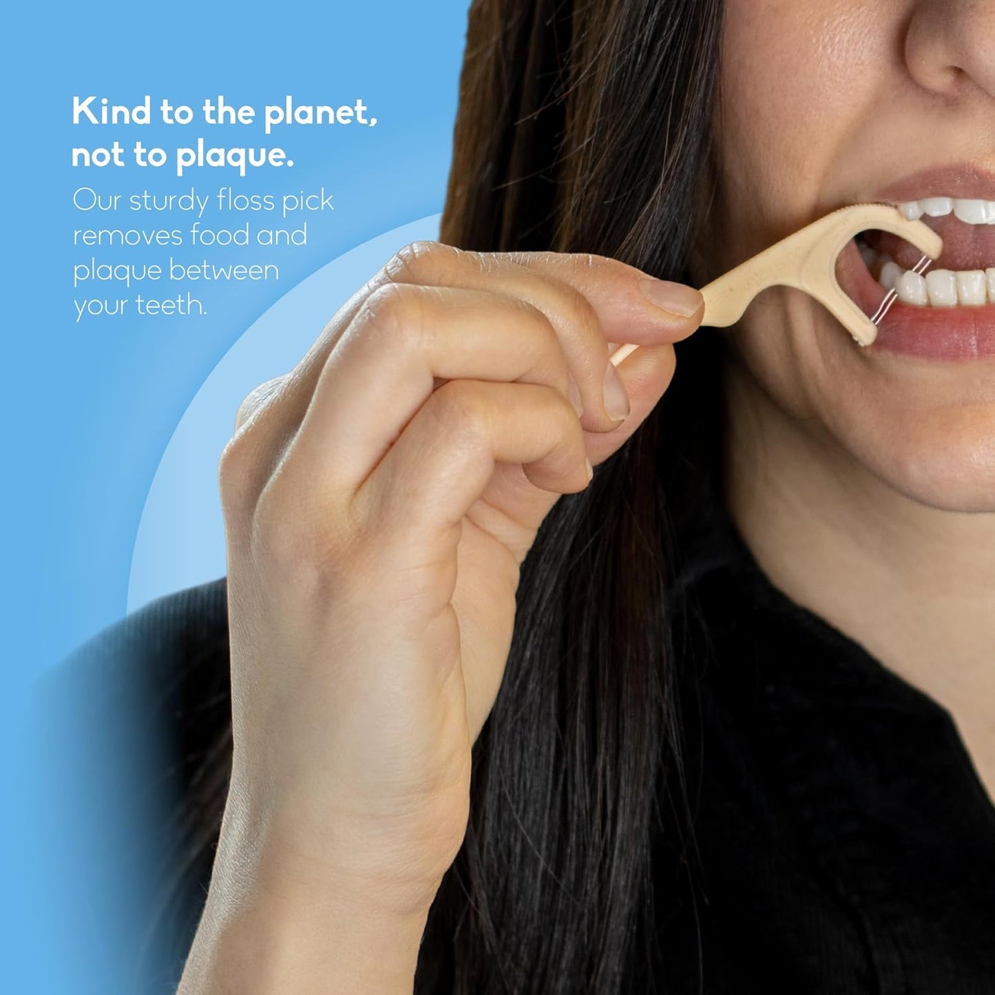 Mint Floss Picks 50pack - Humble Brush - Floss Picks - Eco Natural Products