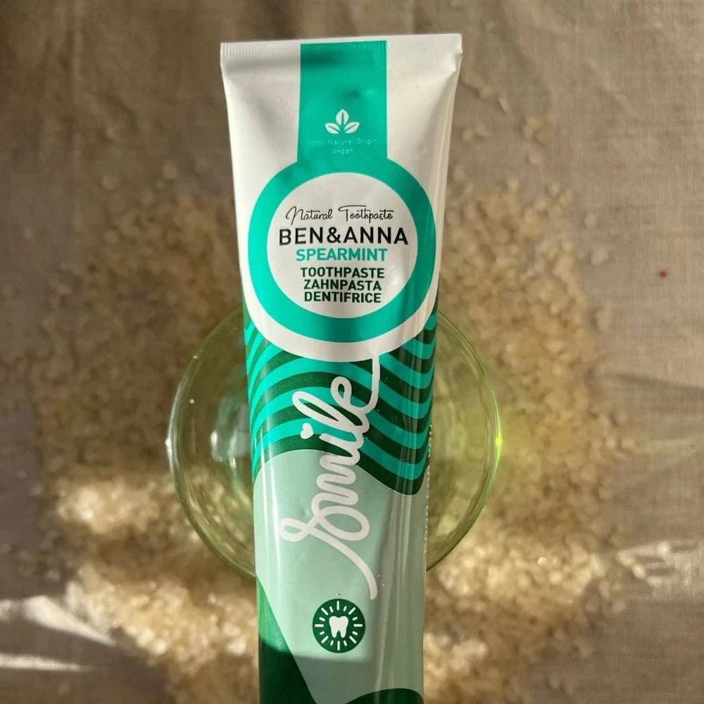 Mint with Fluoride Toothpaste Tube 75ml - Eco Natural Products - Ben & Anna - Toothpaste