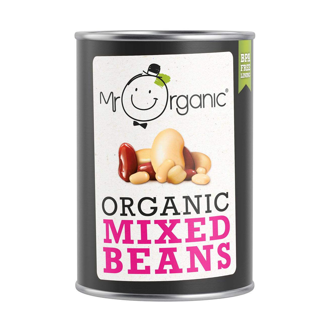 Mixed Beans Tin 400g - Eco Natural Products - Mr Organic - Beans