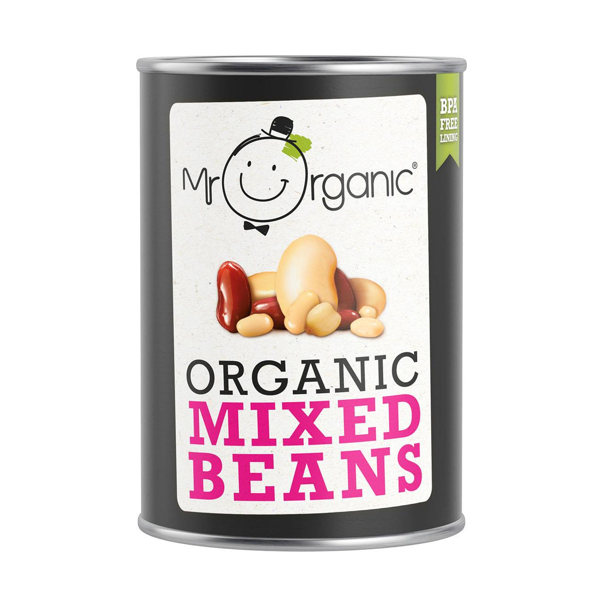 Mixed Beans Tin 400g - Mr Organic - Beans - Eco Natural Products