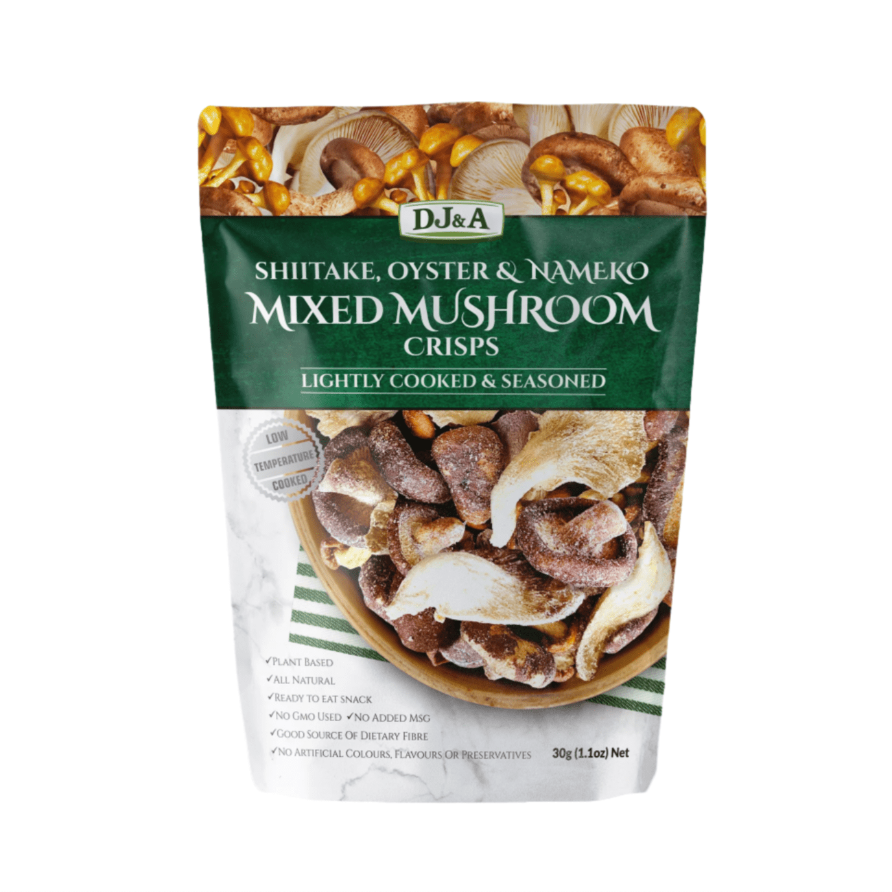 Mixed Mushroom Crisps 30g - DJ & A - Chips - Eco Natural Products