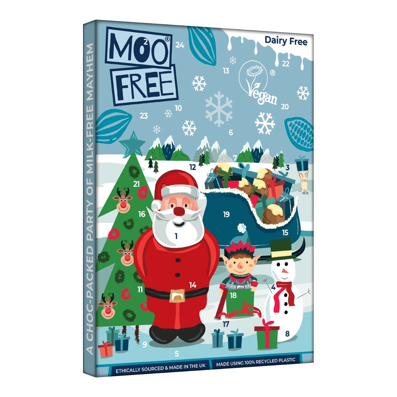 Moo Free White Chocolate Alternative Advent Calendar 70g - Eco Natural Products - Moo Free - Advent calendar