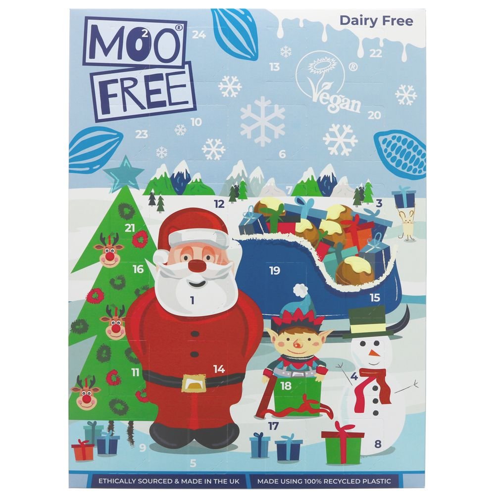 Moo Free White Chocolate Alternative Advent Calendar 70g - Eco Natural Products - Moo Free - Advent calendar