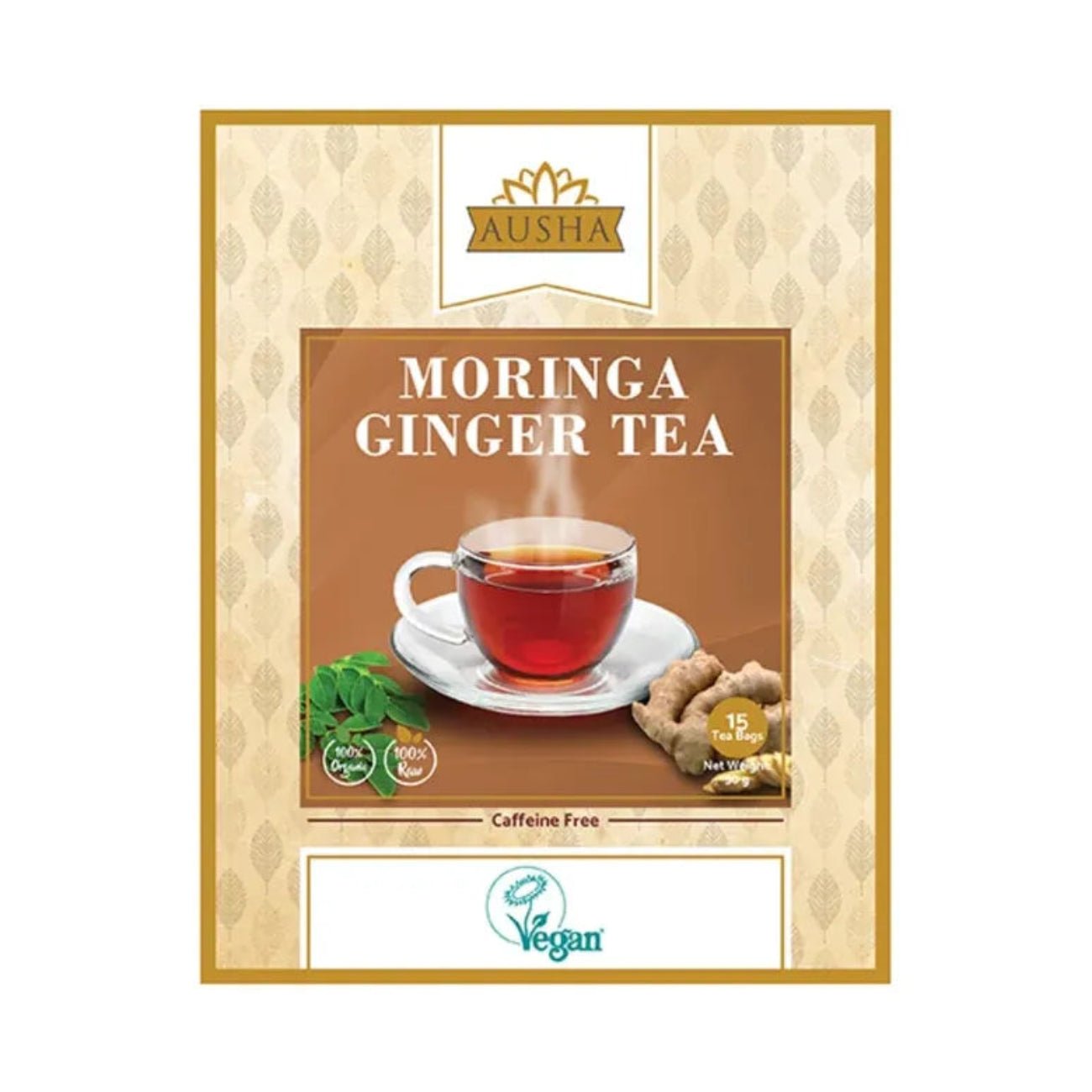Moringa Ginger Infusion Tea 20 Bags - Ausha - Teas - Ausha