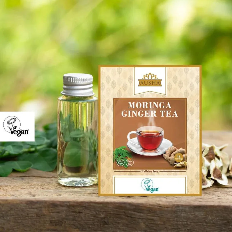 Moringa Ginger Infusion Tea 20 Bags - Ausha - Teas - Ausha