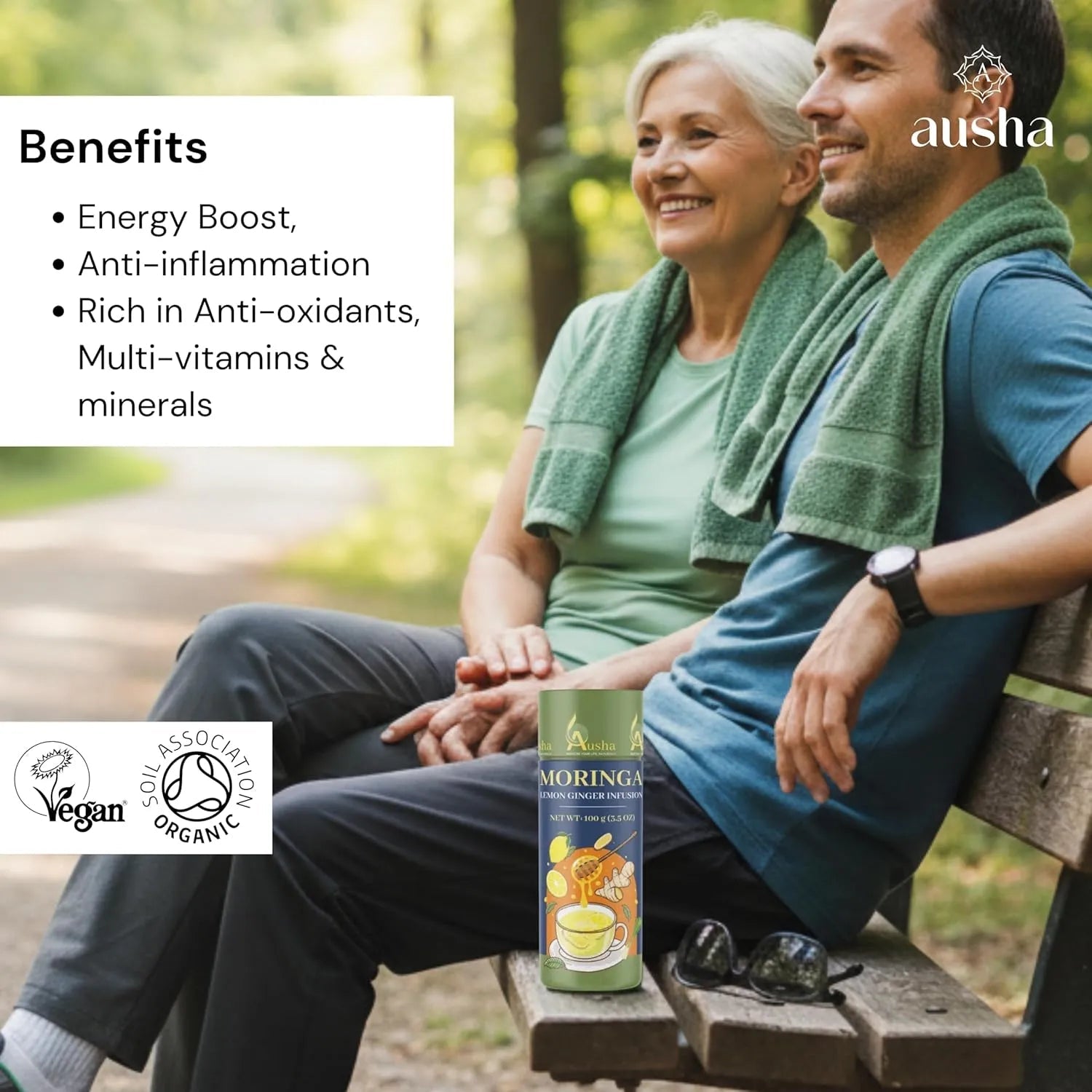 Moringa Lemon Ginger Infusion Loose Tea 100g - Ausha - Infusions - Ausha