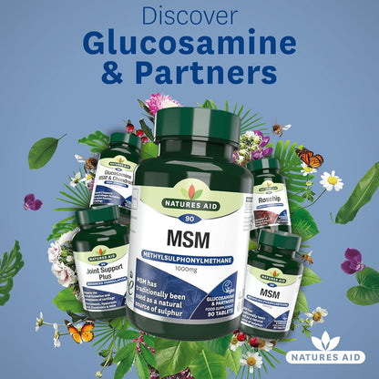 MSM 1000mg 90 Tablets - Natures Aid - Vitamins & Supplements - Eco Natural Products