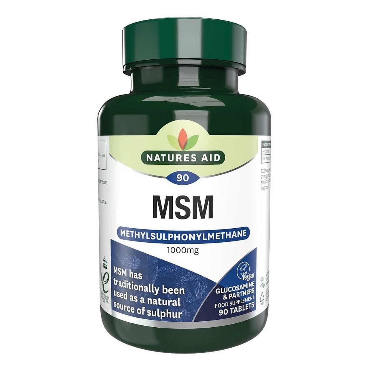 MSM 1000mg 90 Tablets - Eco Natural Products - Natures Aid - Vitamins & Supplements