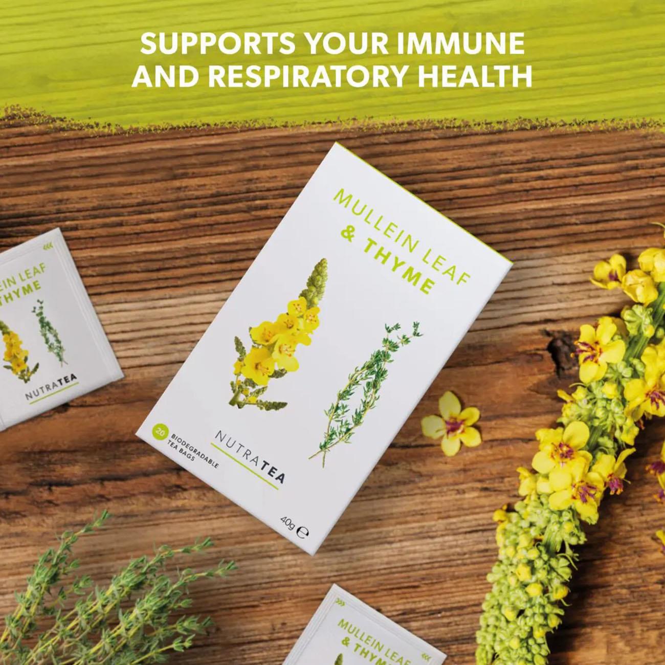 Mullein Leaf & Thyme Herbal Tea 20 Bags - NutraTea - Herbal Tea - NutraTea