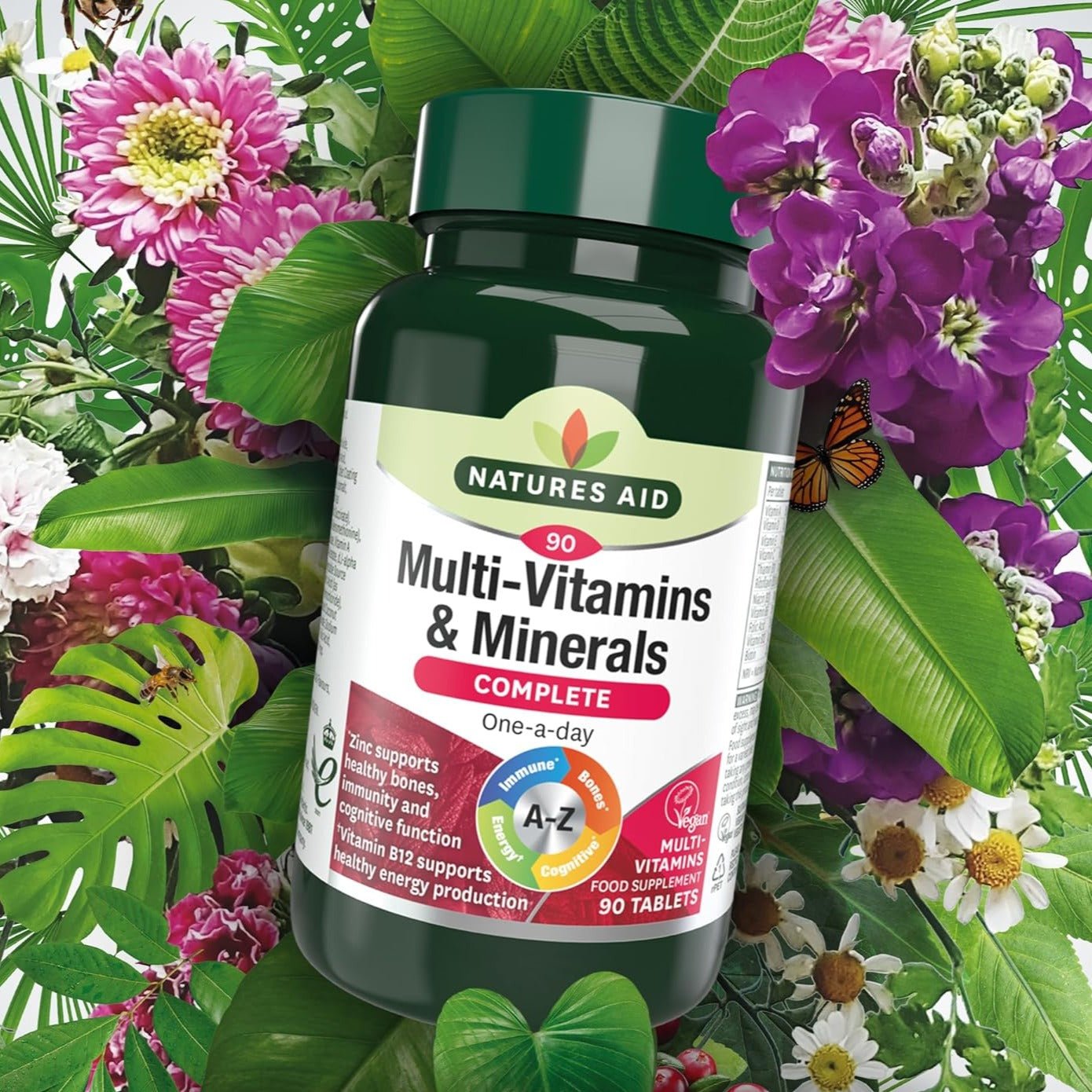 Multi - Vitamins & Minerals Antioxidant Formula 90 Tablets - Eco Natural Products - Natures Aid - Vitamins & Supplements