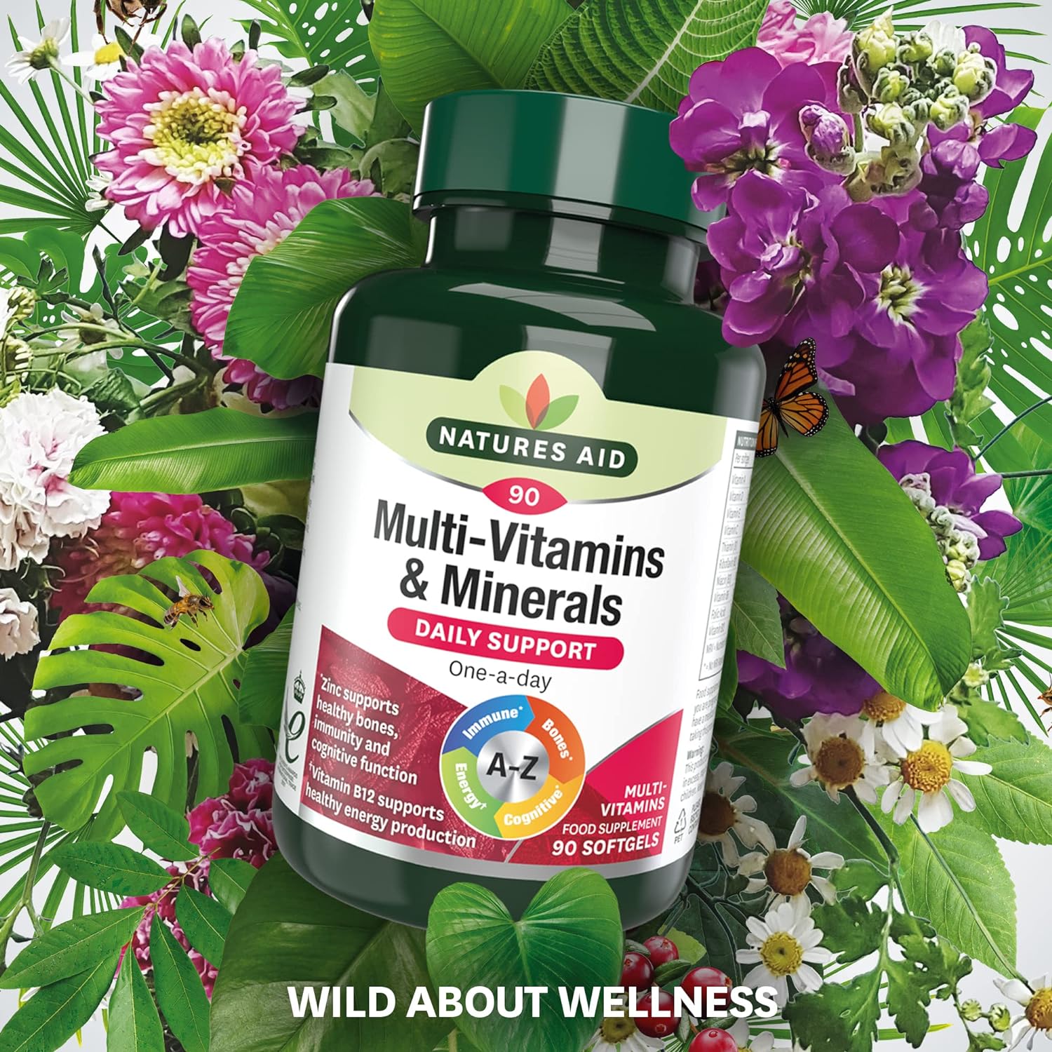 Multi - Vitamins & Minerals with Iron 90 Softgels - Eco Natural Products - Natures Aid - Vitamins & Supplements