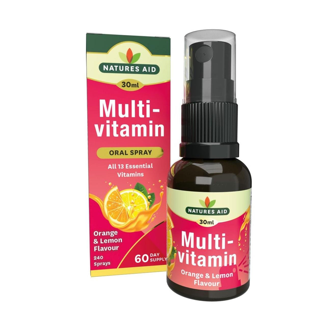 Multivitamin Oral Spray 30ml BBE 31.12.2025 - Natures Aid - Natures Aid