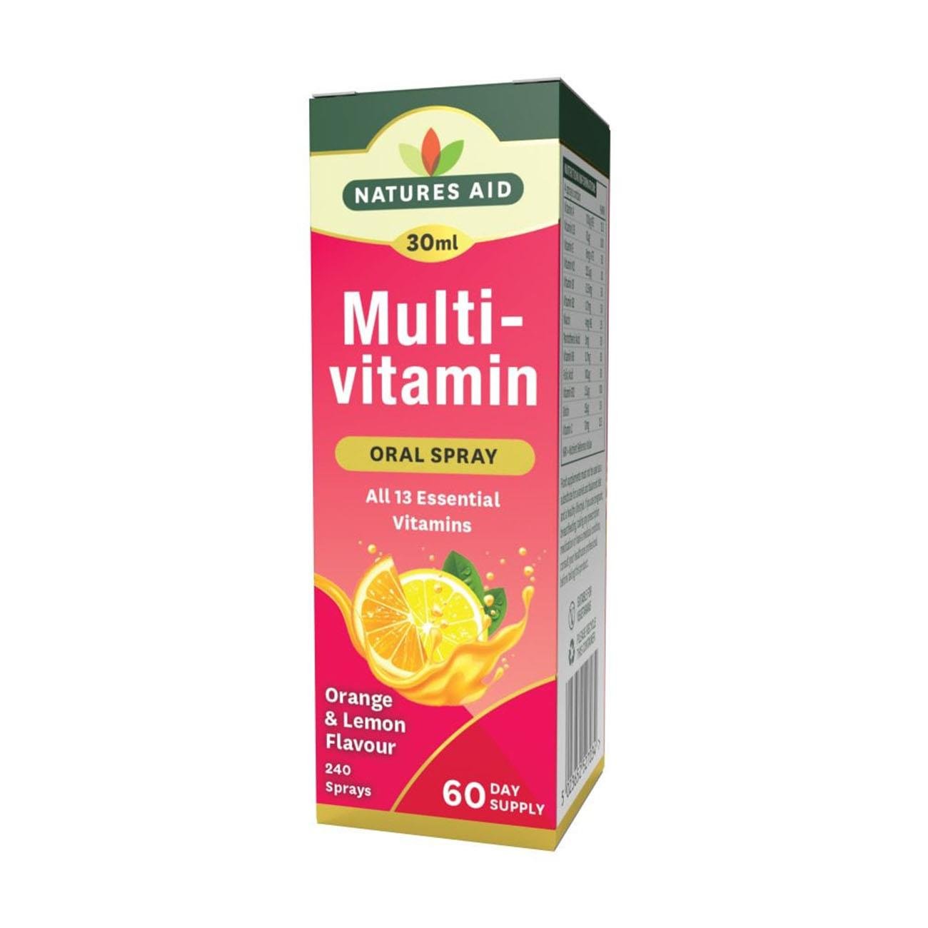 Multivitamin Oral Spray 30ml - Natures Aid - Food Supplements - Eco Natural Products