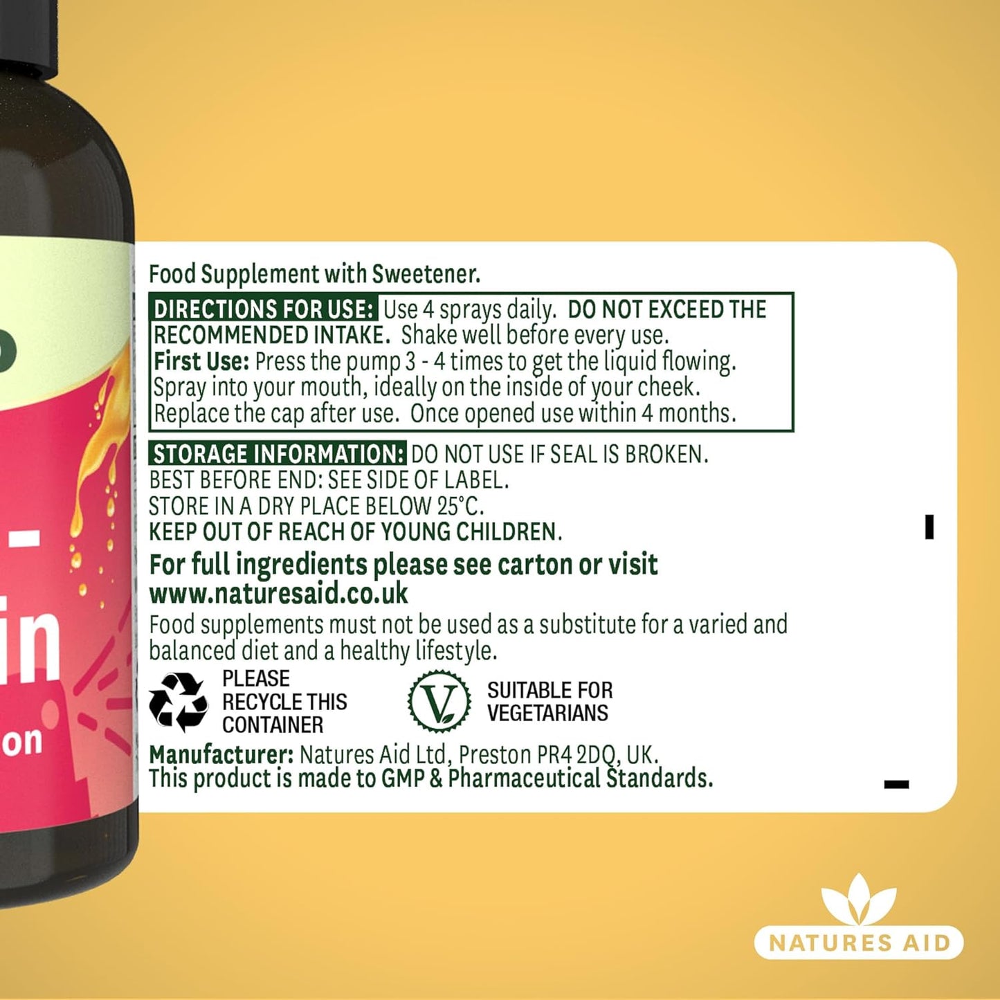 Multivitamin Oral Spray 30ml - Natures Aid - Food Supplements - Eco Natural Products