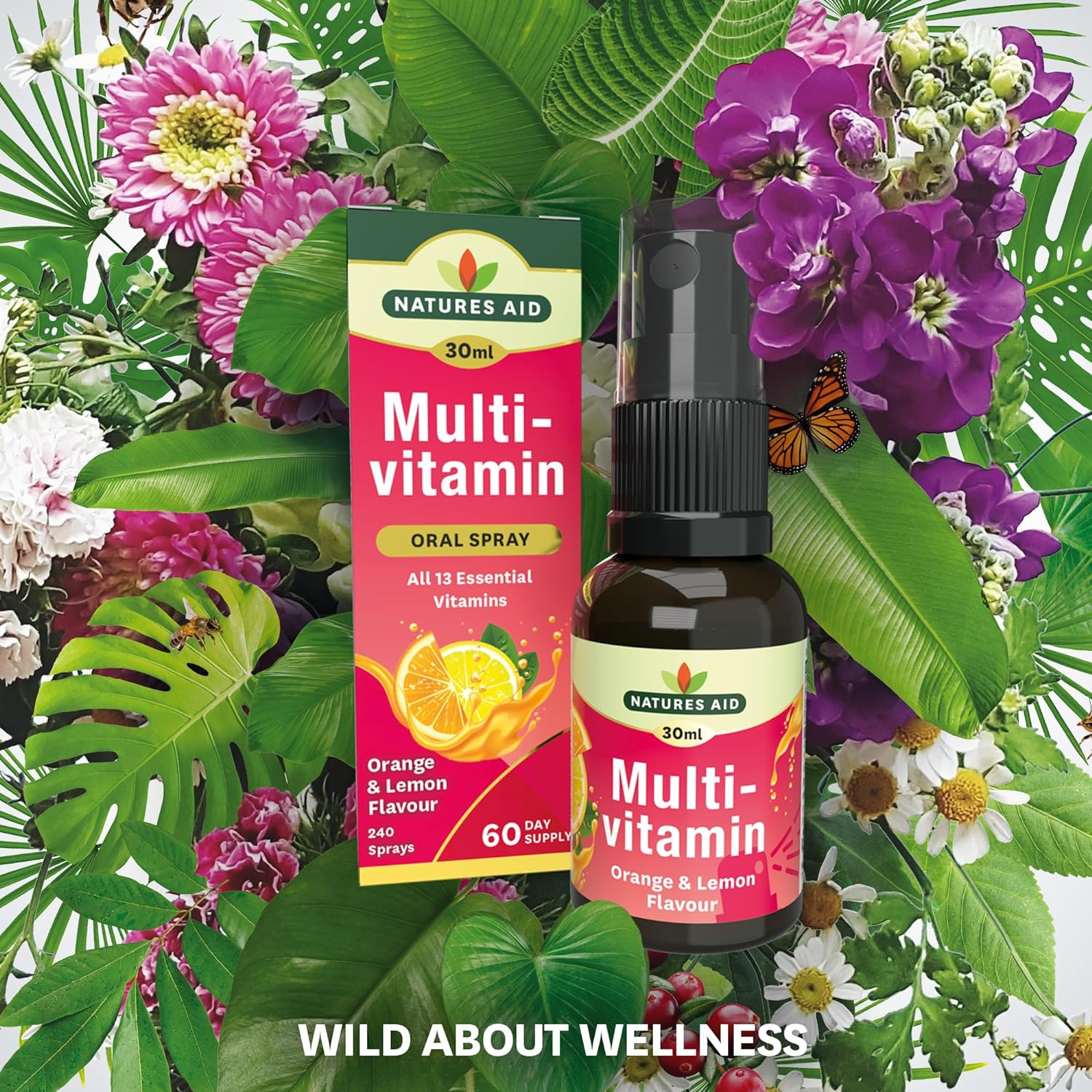 Multivitamin Oral Spray 30ml - Natures Aid - Food Supplements - Eco Natural Products