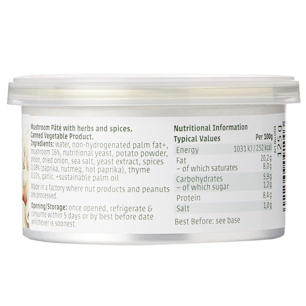 Mushroom Pate 125g - GranoVita - Pate - Eco Natural Products