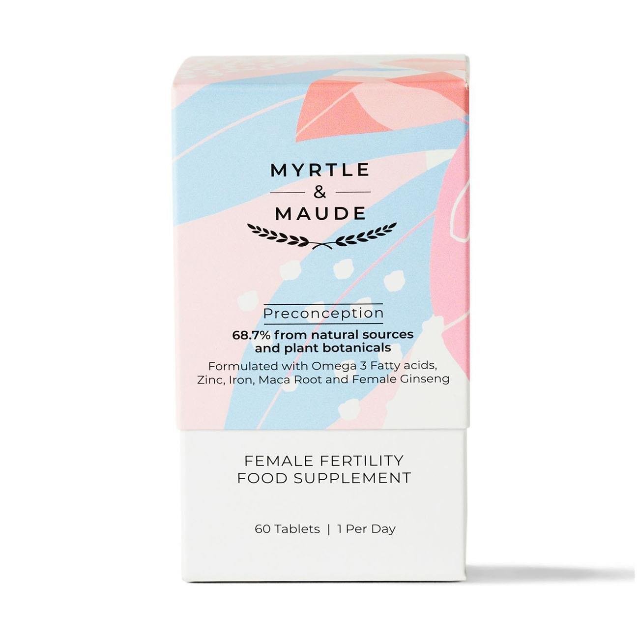 Myrtle & Maude Natural Fertility Vitamin 60 Tablets BBE 02.2023 - Eco Natural Products - Myrtle & Maude - Vitamin