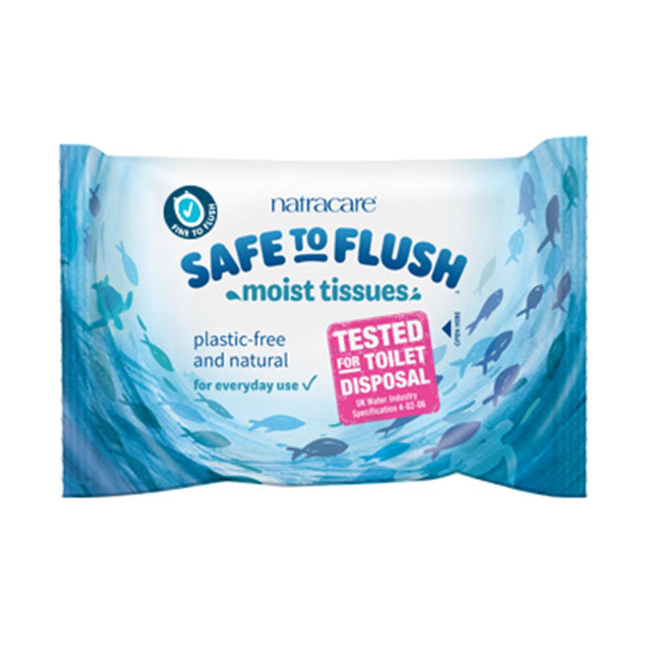 Natracare - Toilet Moist Tissue - Safe to Flush - 30wipes - Eco Natural Products - Natracare - Wipes