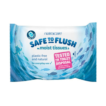Natracare - Toilet Moist Tissue - Safe to Flush - 30wipes - Natracare - Wipes - Eco Natural Products