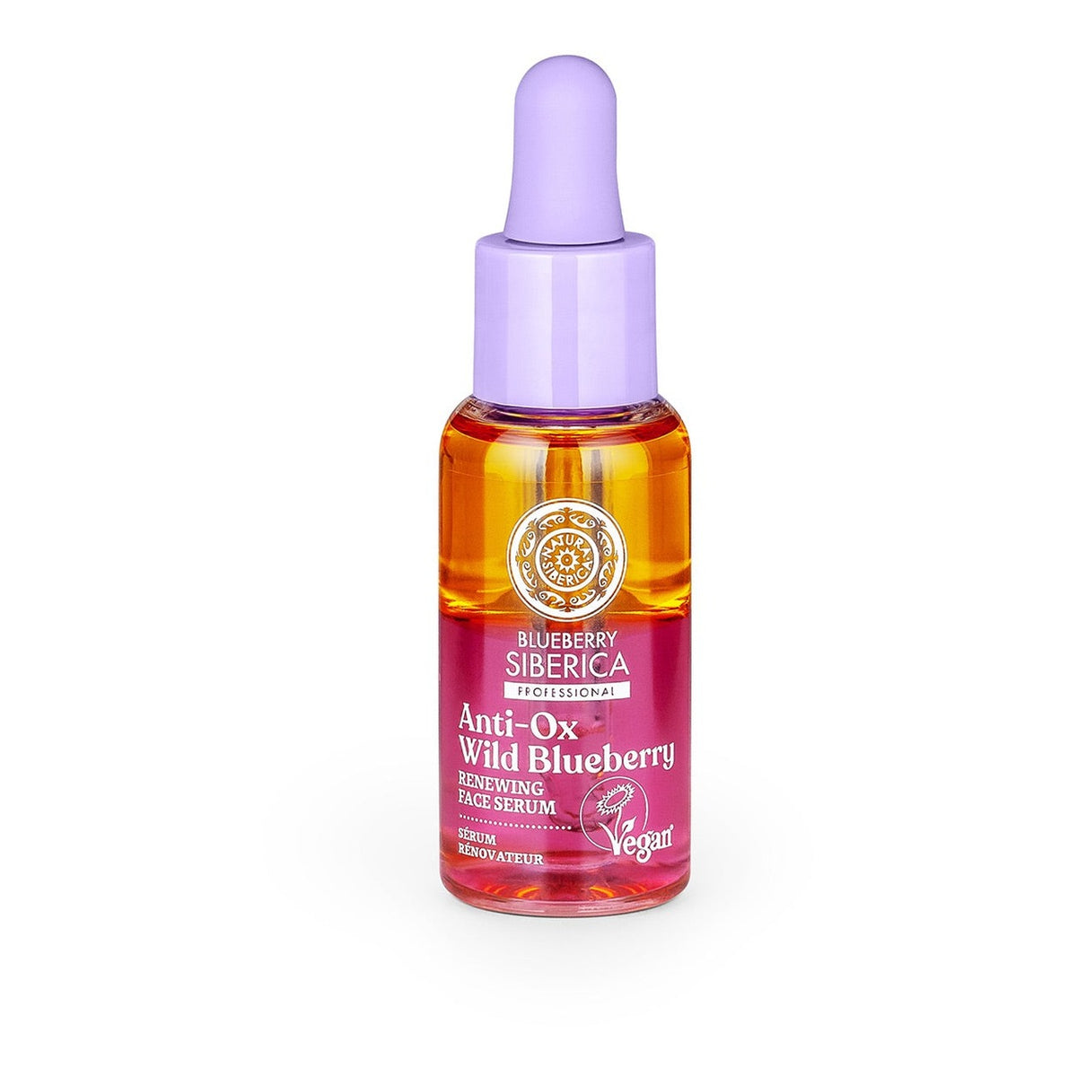 Natura Siberica Anti-OX Wild Blueberry Renewing Face Serum 30ml dropper bottle