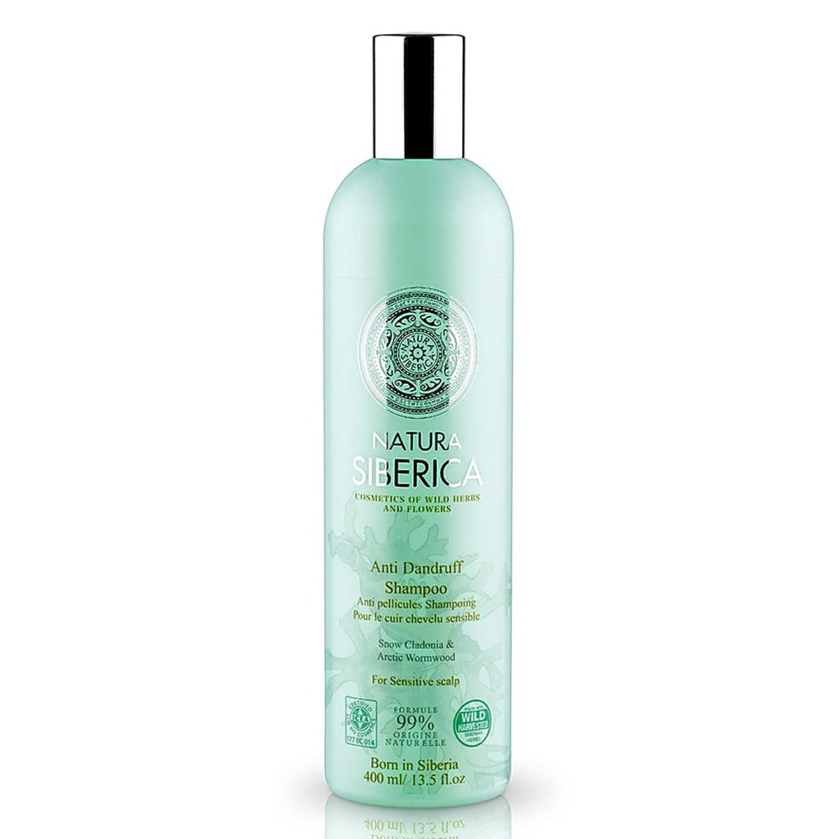Natura Siberica Anti Dandruff Shampoo for Sensitive Scalp 400ml bottle, front