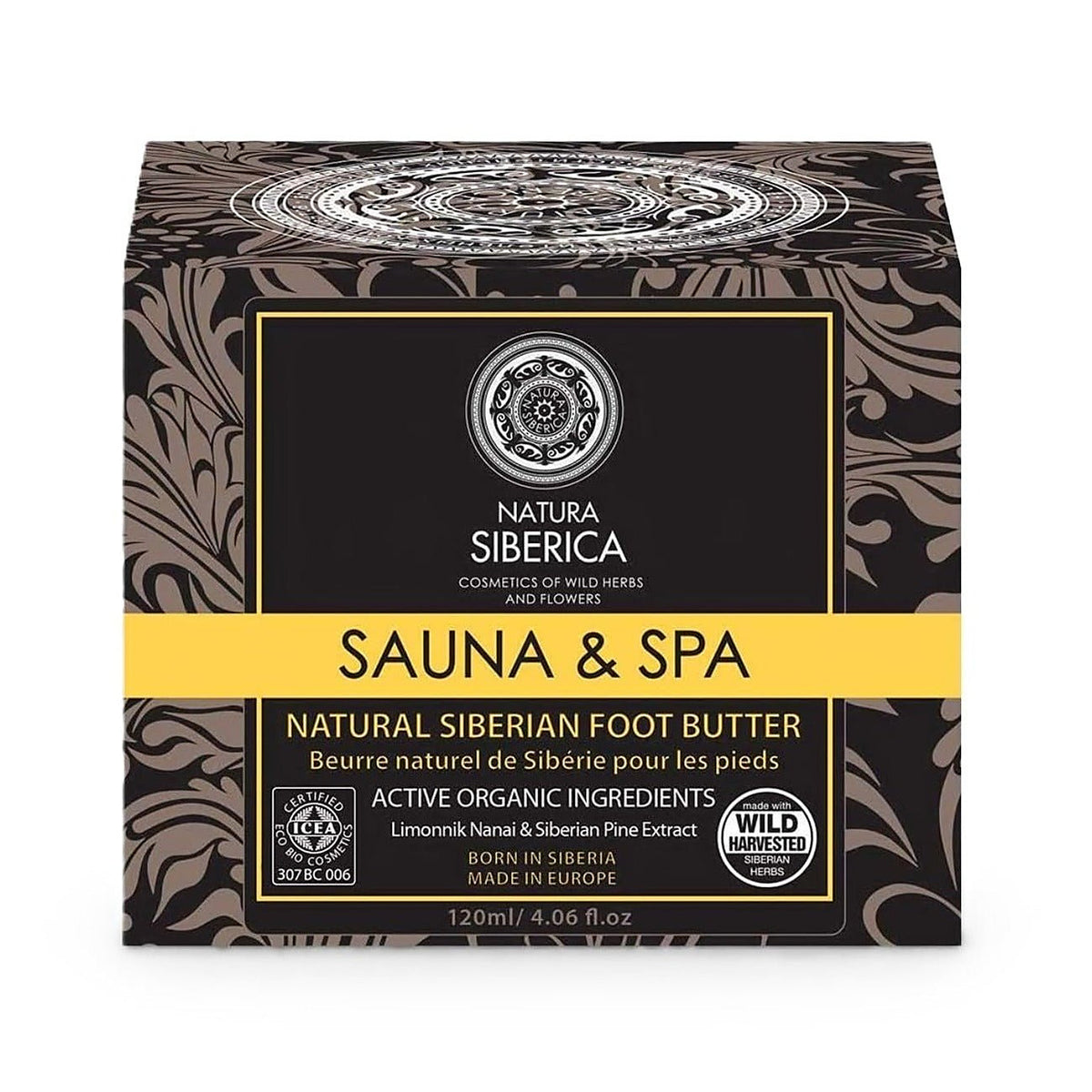 Natura Siberica Sauna & SPA Siberian Foot Butter 120ml Active Organics, front