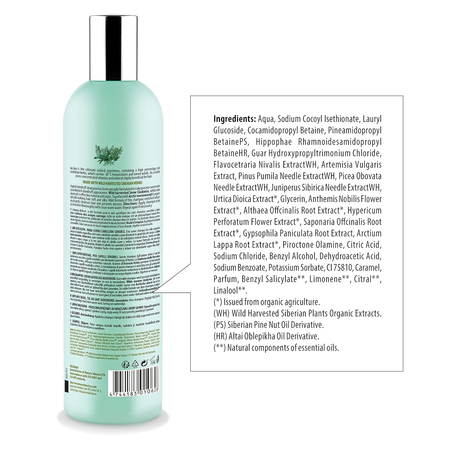 Natura Siberica Shampoo Anti Dandruff for Sensitive Scalp 400ml (NW) - Eco Natural Products - Natura Siberica - Shampoo